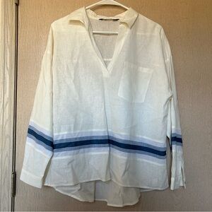 Zara Basic Linen Blouse - Size M